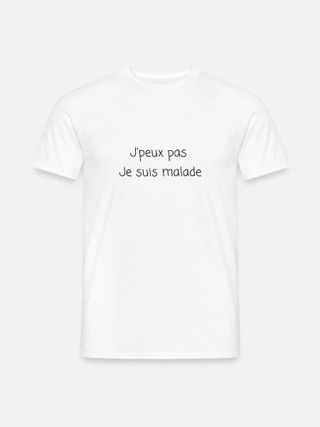 Ich kann nicht, ich bin krank - Männer T-Shirt - Weiß