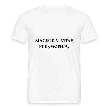 the philosophy is the teacher black - Men's T-Shirt - white - Front - AI Model Male 178 dark (178cm)