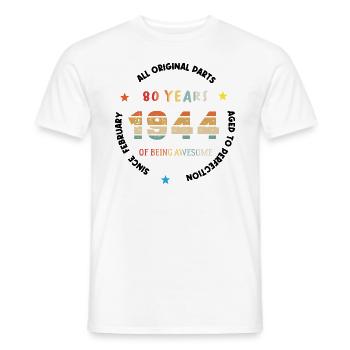 80 Years Old Made In 1944 Vintage February 1944 - T-shirt homme - blanc - Devant - AI Model Male 178 dark (178cm)