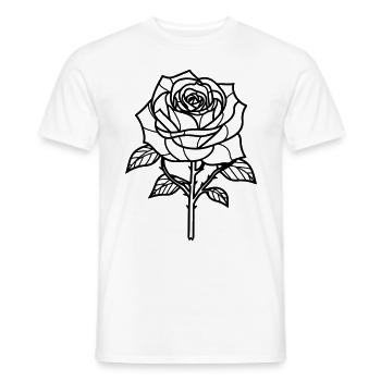Rose Flower Thorns - Men's T-Shirt - white - Front - AI Model Male 178 dark (178cm)