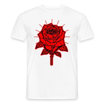 Rose Flower Thorns - Men's T-Shirt - white - Front - AI Model Male 178 dark (178cm)