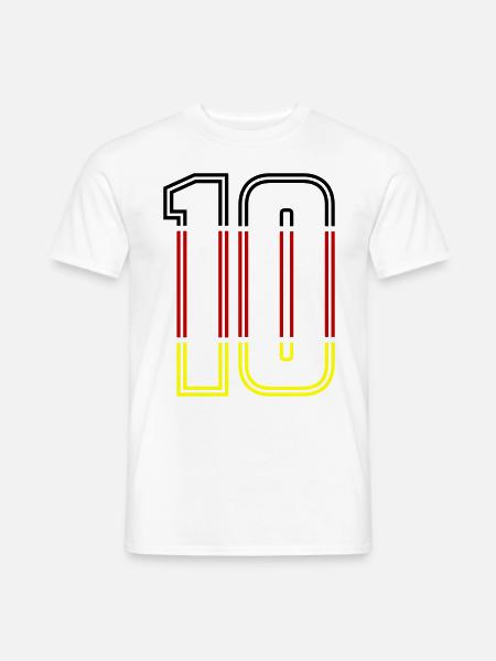 10 Zahl symbol Germany - Männer T-Shirt - Weiß