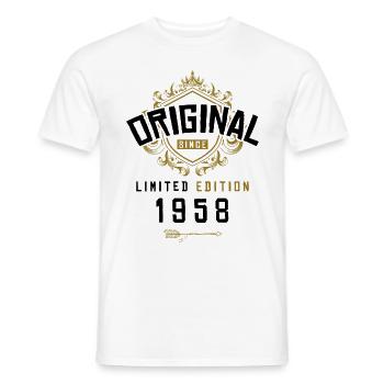 1958 limited edition birthday - Men's T-Shirt - white - Front - AI Model Male 178 dark (178cm)