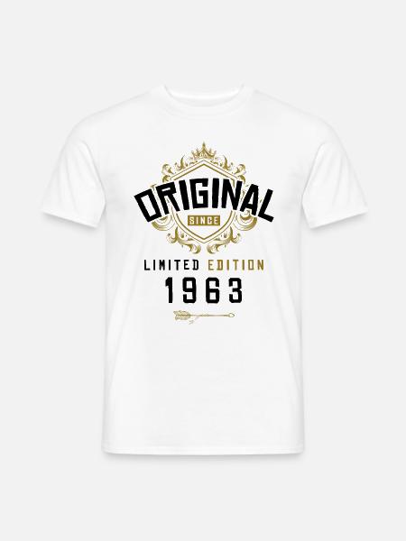 1963 limited edition birthday - Men's T-Shirt - white