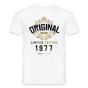 1977 limited edition Geburtstag - Männer T-Shirt - Weiß - Vorne - AI Model Male 178 dark (178cm)