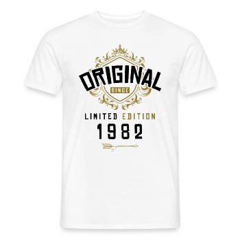 1982 limited edition birthday - Men's T-Shirt - white - Front - AI Model Male 178 dark (178cm)