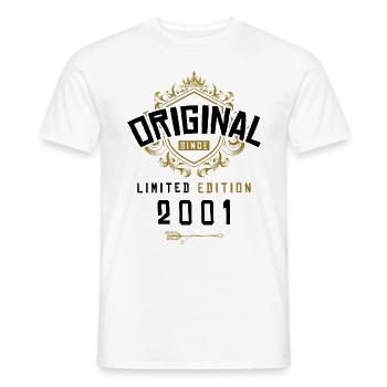 2001 limited edition birthday - Men's T-Shirt - white - Front - AI Model Male 178 dark (178cm)