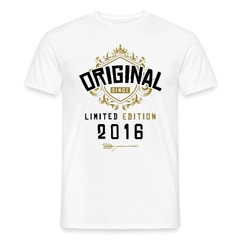 2016 limited edition birthday - Men's T-Shirt - white - Front - AI Model Male 178 dark (178cm)