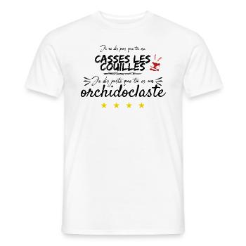 Je ne dis pas que tu es... orchidoclaste - T-shirt homme - blanc - Devant - AI Model Male 178 dark (178cm)