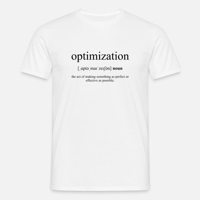 Optimization (Optimization) Definition Dictionary - Men's T-Shirt - white