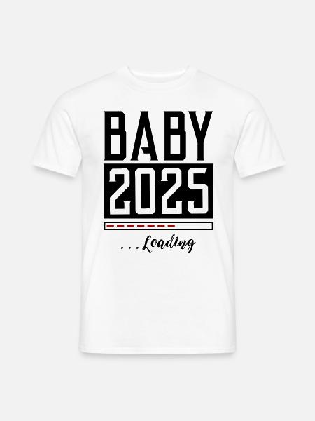 Baby 2025 Loading Saying - Men's T-Shirt - white