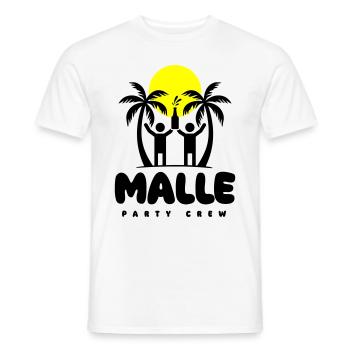 Malle Party Crew Mallorca Saying - Men's T-Shirt - white - Front - AI Model Male 178 dark (178cm)