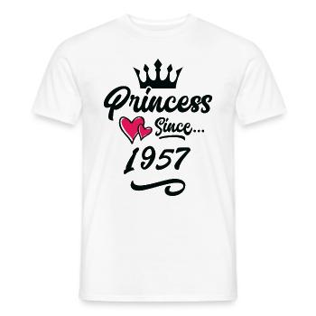 1957 Prinzessin Geburtstag - Männer T-Shirt - Weiß - Vorne - AI Model Male 178 dark (178cm)