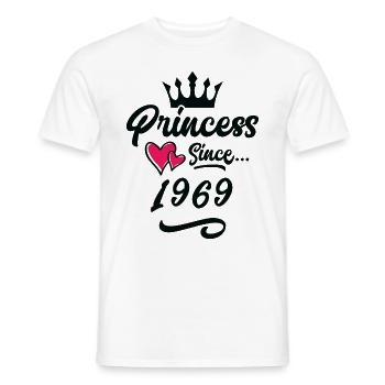 1969 Princess Birthday - Men's T-Shirt - white - Front - AI Model Male 178 dark (178cm)