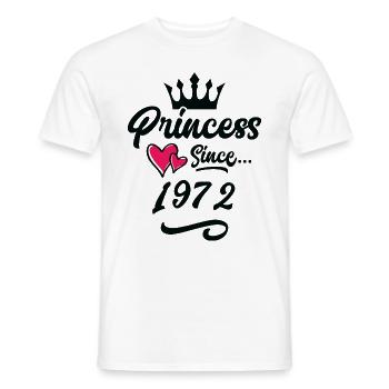 1972 Anniversaire de la princesse - T-shirt homme - blanc - Devant - AI Model Male 178 dark (178cm)