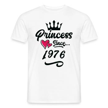 1976 Princess Birthday - Men's T-Shirt - white - Front - AI Model Male 178 dark (178cm)