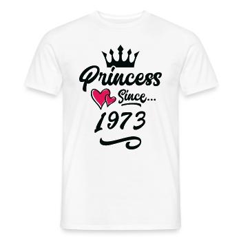 1973 Anniversaire de la princesse - T-shirt homme - blanc - Devant - AI Model Male 178 dark (178cm)