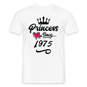 1975 Princess Birthday - Men's T-Shirt - white - Front - AI Model Male 178 dark (178cm)
