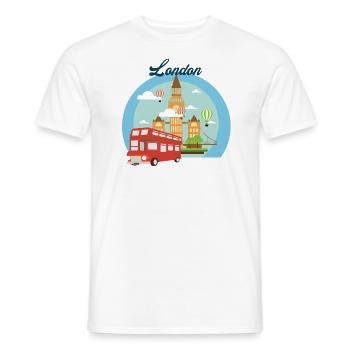 London - Men's T-Shirt - white - Front - AI Model Male 178 dark (178cm)