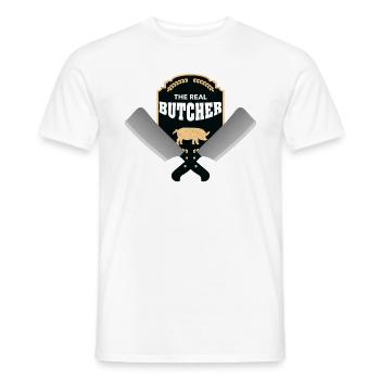 Metzger - Männer T-Shirt - Weiß - Vorne - AI Model Male 178 dark (178cm)