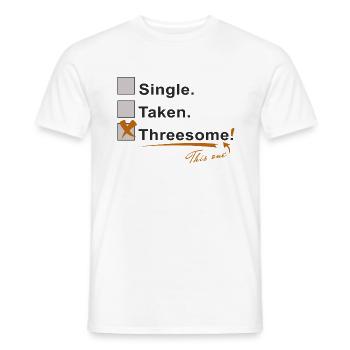 Single award threesome - Men's T-Shirt - white - Front - AI Model Male 178 dark (178cm)