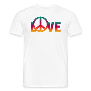 Paix paix - T-shirt homme - blanc - Devant - AI Model Male 178 dark (178cm)