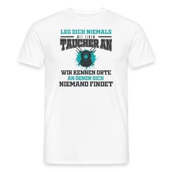 Taucher tauchen - Männer T-Shirt - Weiß - Vorne - AI Model Male 178 dark (178cm)