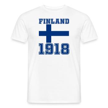 Finlande - T-shirt homme - blanc - Devant - AI Model Male 178 dark (178cm)
