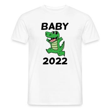 Bébé 2022 - Nouveau-Né 2022 Cadeau de bébé - T-shirt homme - blanc - Devant - AI Model Male 178 dark (178cm)
