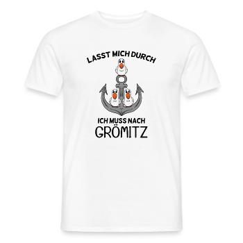 Grömitz Ostsee Spruch Geschenk - Männer T-Shirt - Weiß - Vorne - AI Model Male 178 dark (178cm)