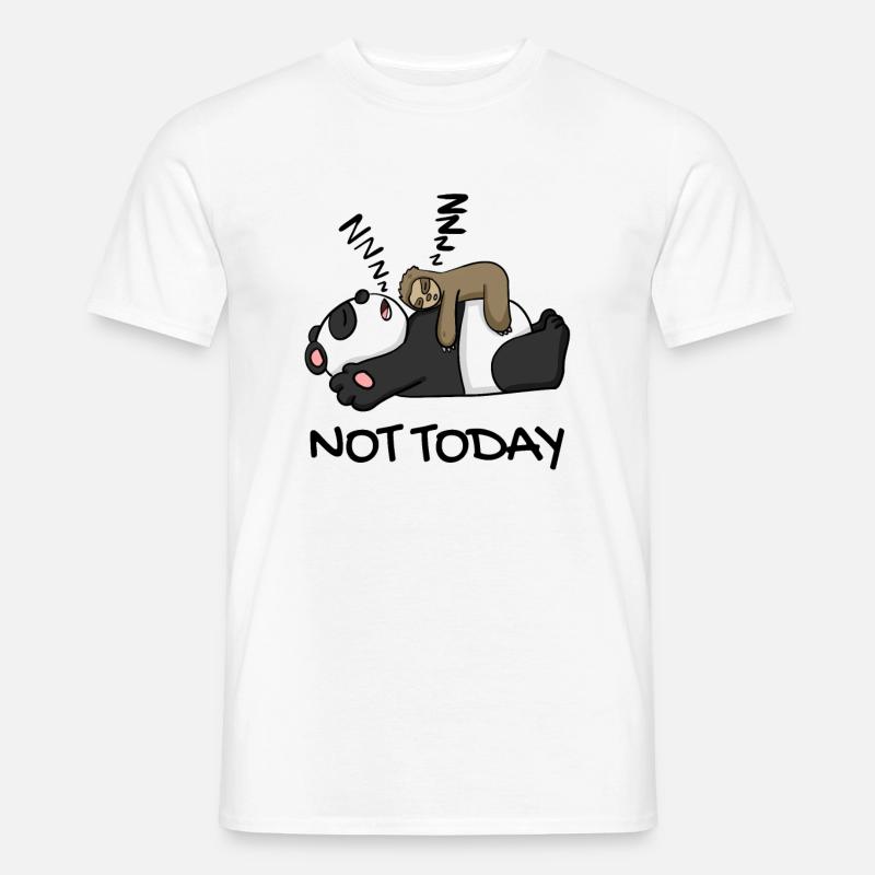 Faultier und Panda - Männer T-Shirt - Weiß
