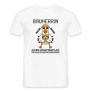 Bauherrin Hausbau Baustelle Richtfest - Männer T-Shirt - Weiß - Vorne - AI Model Male 178 dark (178cm)