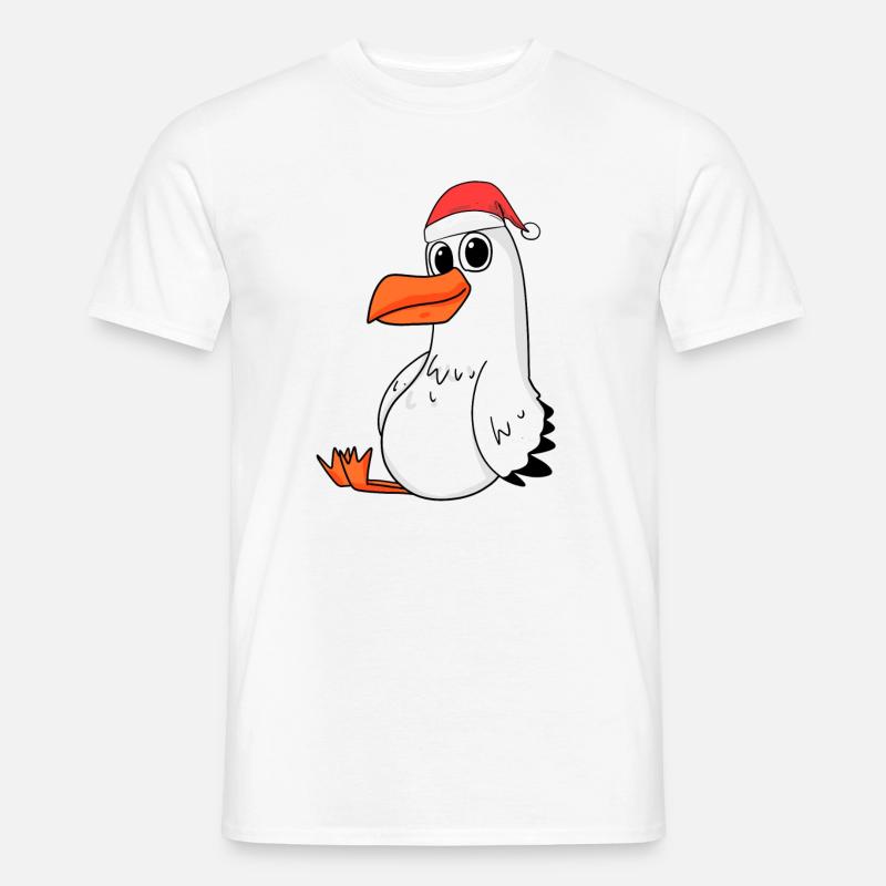 Möwe Weihnachten - Männer T-Shirt - Weiß