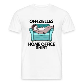 Home Office - Männer T-Shirt - Weiß - Vorne - AI Model Male 178 dark (178cm)