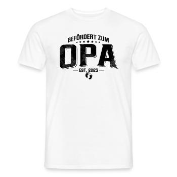 Befördert zum Opa 2025 - Männer T-Shirt - Weiß - Vorne - AI Model Male 178 dark (178cm)