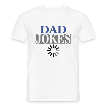 PAPA JOKES - T-shirt homme - blanc - Devant - AI Model Male 178 dark (178cm)