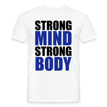 Strong - Männer T-Shirt - Weiß - Vorne - AI Model Male 178 dark (178cm)