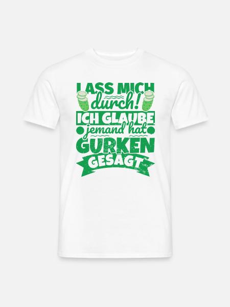 Gurken Geschenke lustig Gurkenliebhaber - Männer T-Shirt - Weiß