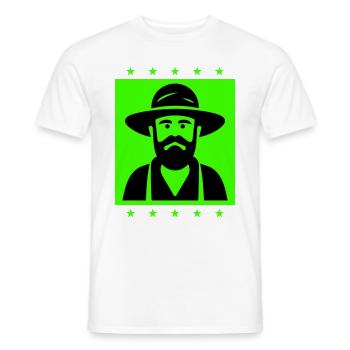 Agriculteur Silhouette de fermier - T-shirt homme - blanc - Devant - AI Model Male 178 dark (178cm)
