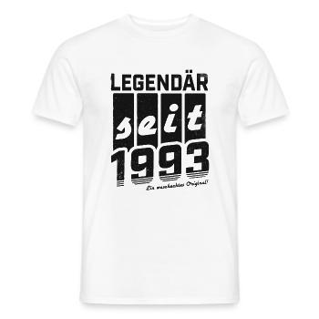LEGENDÄR SEIT 1993 WASCHECHTES ORIGINAL GEBURTSTAG - Männer T-Shirt - Weiß - Vorne - AI Model Male 178 dark (178cm)