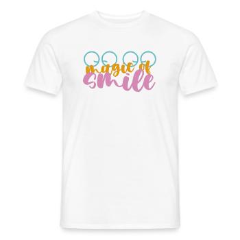 Magic of Smile - Men's T-Shirt - white - Front - AI Model Male 178 dark (178cm)