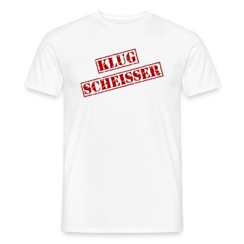 Stempel "Klugscheisser" - Männer T-Shirt - Weiß - Vorne - AI Model Male 178 dark (178cm)