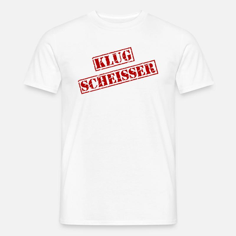 Stempel "Klugscheisser" - Männer T-Shirt - Weiß