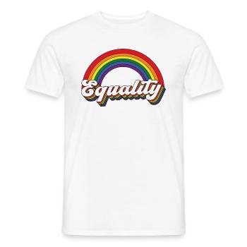 Equality Rainbow - Men's T-Shirt - white - Front - AI Model Male 178 dark (178cm)
