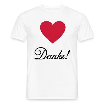 Danke! Dank Bedanken Anerkennung Lob Wertschätzung - Männer T-Shirt - Weiß - Vorne - AI Model Male 178 dark (178cm)