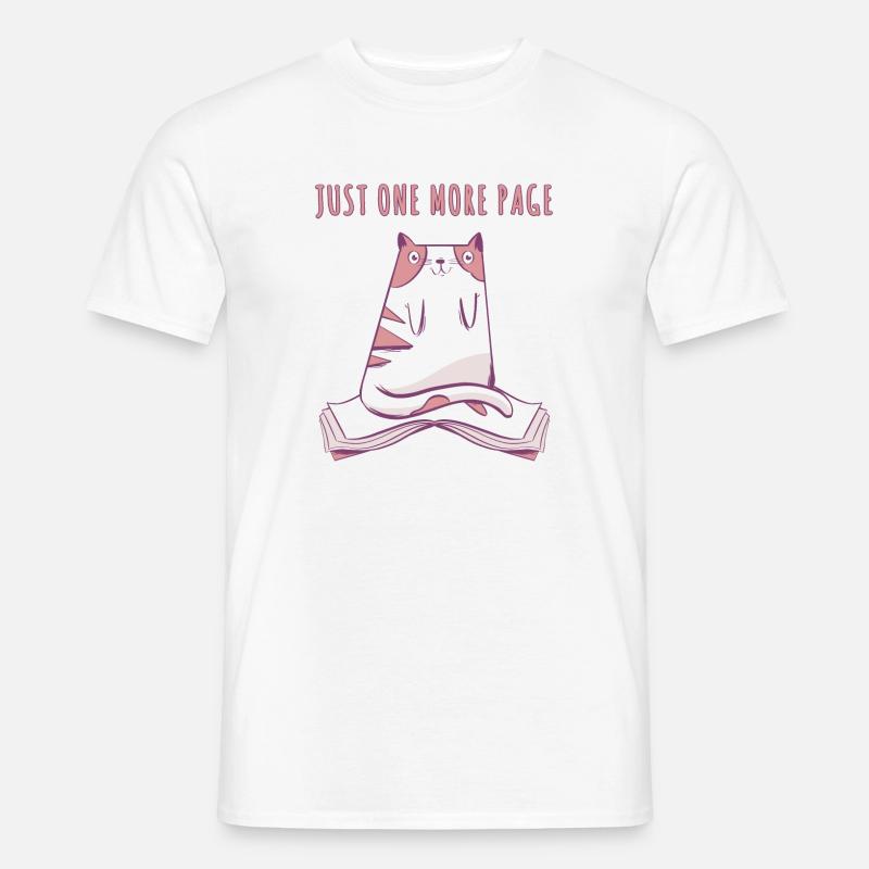Just one more Page - Männer T-Shirt - Weiß