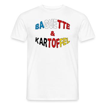 Deutsch-Franzose französisch Kartoffel Geschenk - Männer T-Shirt - Weiß - Vorne - AI Model Male 178 dark (178cm)
