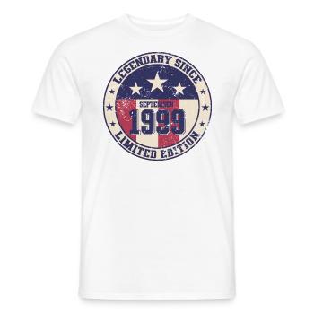25ème Anniversaire Millésime Septembre 1999 Cru 99 - T-shirt homme - blanc - Devant - AI Model Male 178 dark (178cm)