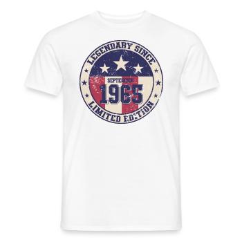 59. Geburtstag Legende September 1965 Jahrgang 65 - Männer T-Shirt - Weiß - Vorne - AI Model Male 178 dark (178cm)