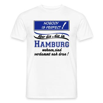 Hamburg , Tradition , Fußball Fan , Nobody (25) - Männer T-Shirt - Weiß - Vorne - AI Model Male 178 dark (178cm)